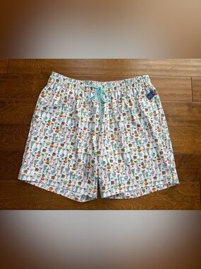 Caribbean Swimwear Trunks Tropical Drinks Shorts Men's Big & Tall Size 2XT
